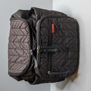 Black SKIP HOP Quilted Diaper Backpack